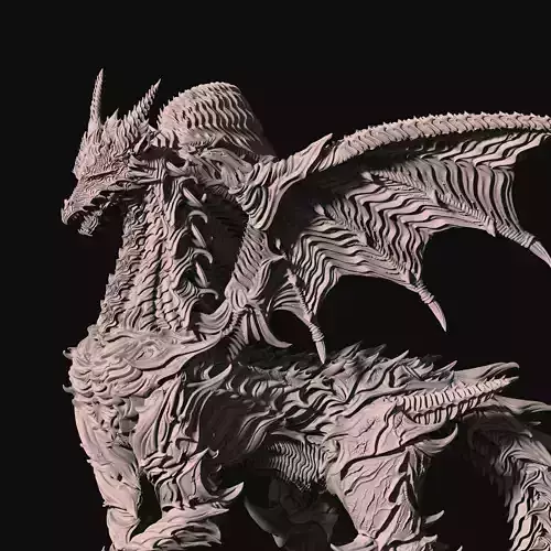 3D Game Assets 3D print model Dragon Figure