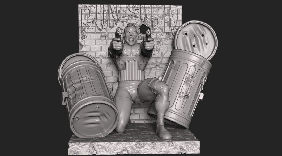 The Punisher -22cm 3D print model_8