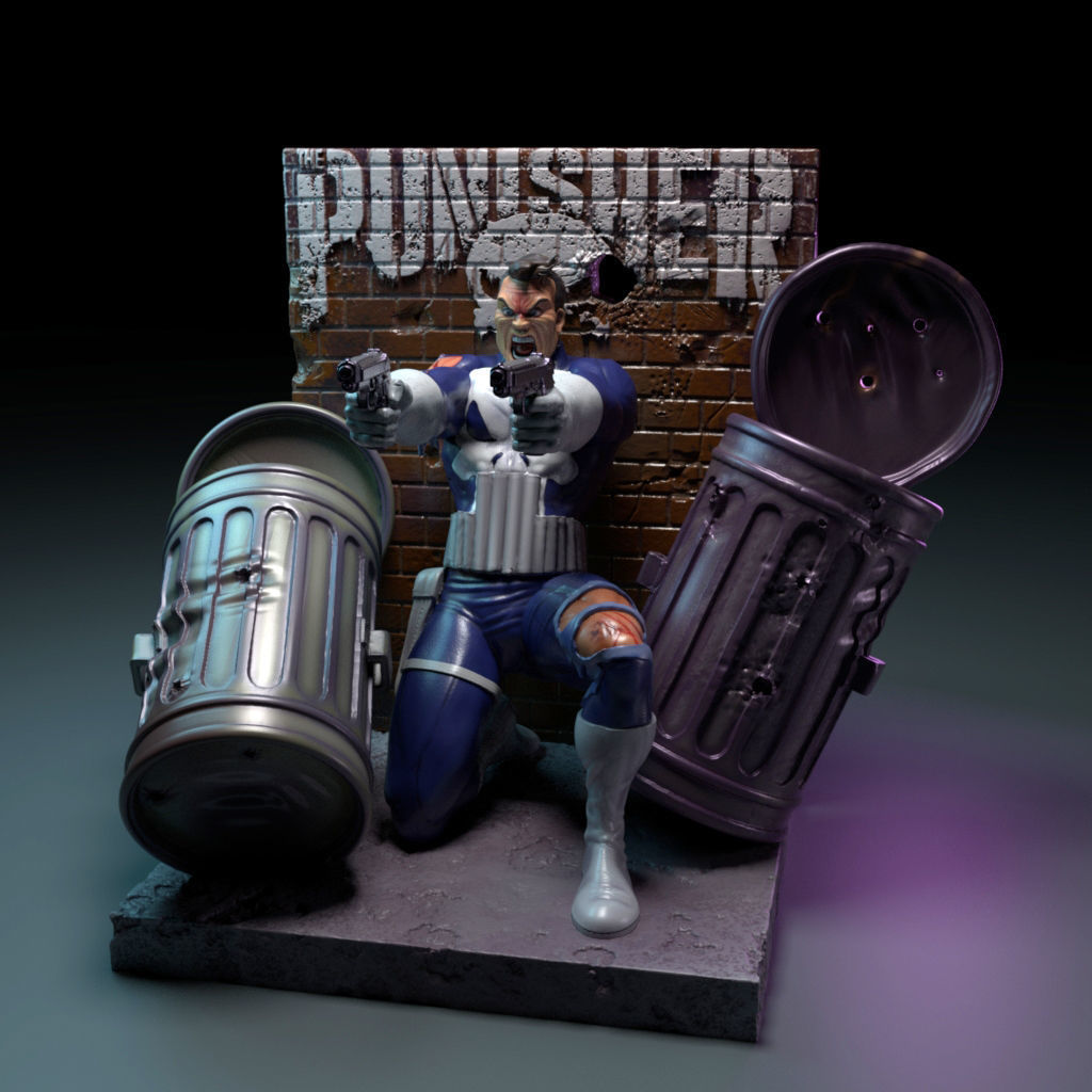 The Punisher -22cm 3D print model_1