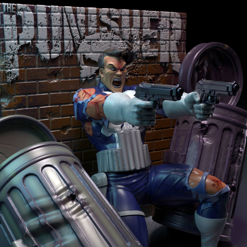 The Punisher -22cm 3D print model_5