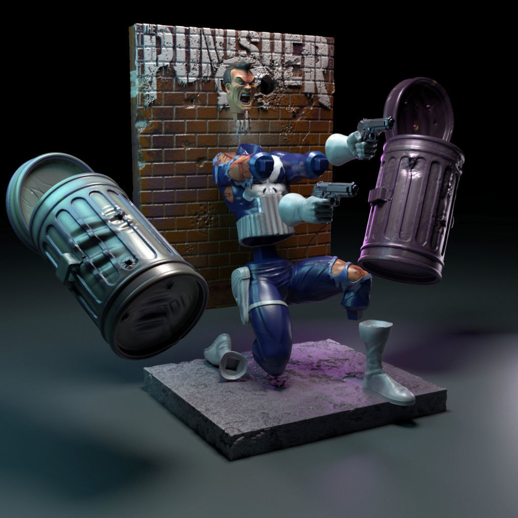 The Punisher -22cm 3D print model_6