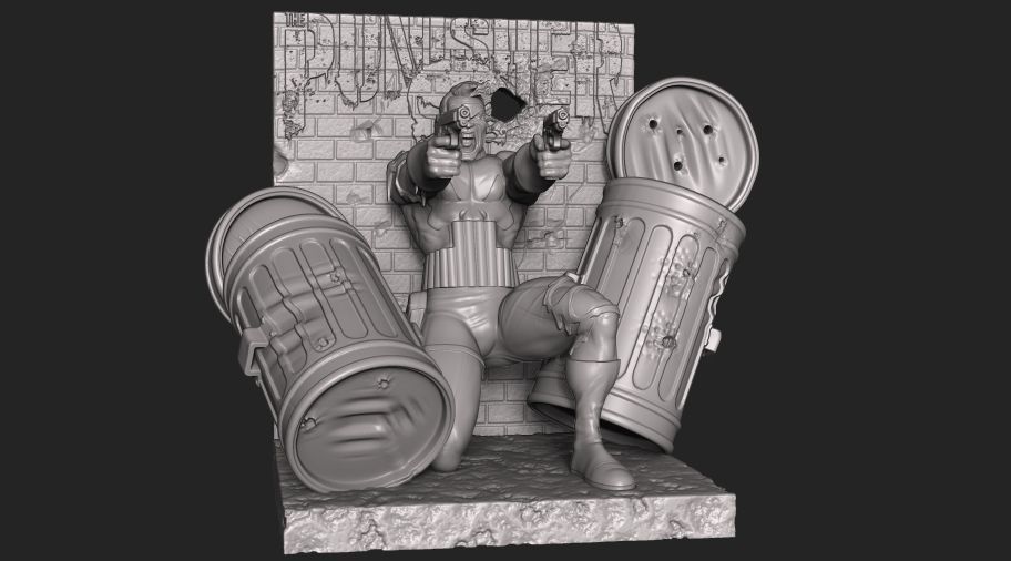 The Punisher -22cm 3D print model_7