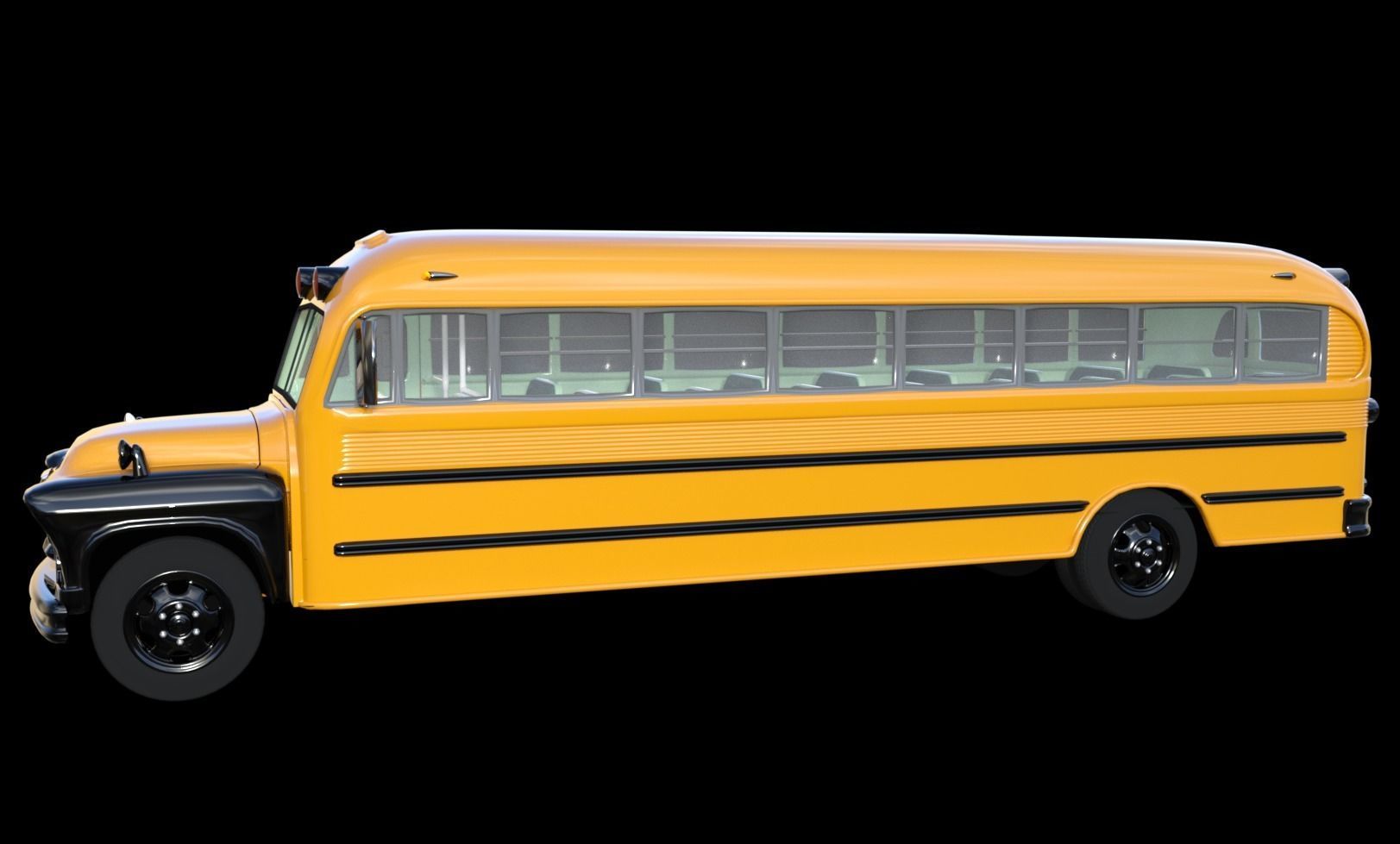 1957 School Bus for DAZ 3D model_1