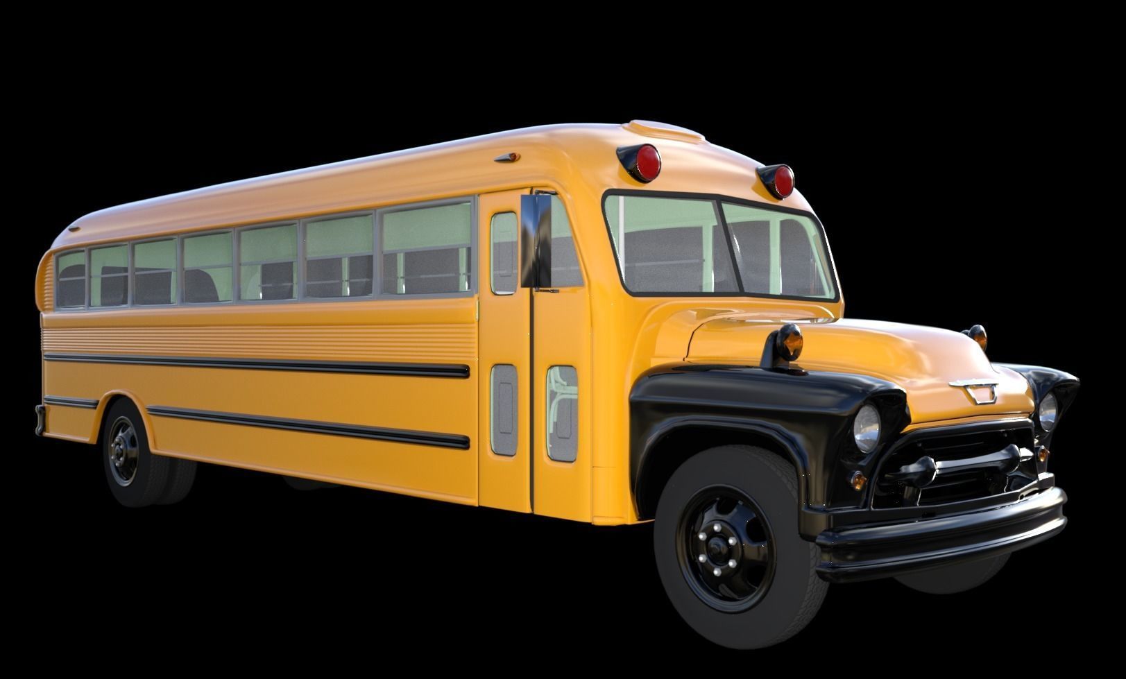 1957 School Bus for DAZ 3D model_4