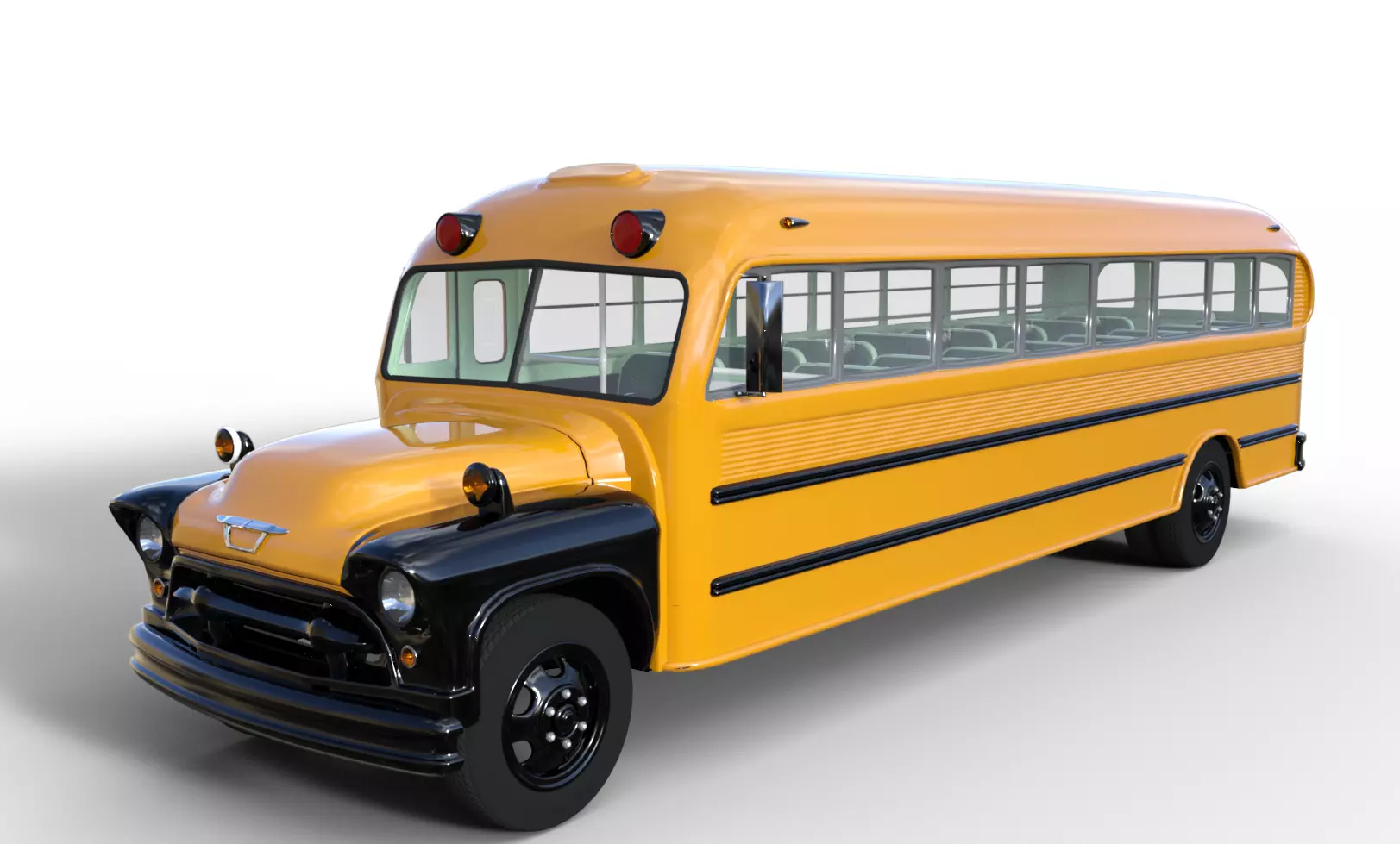 1957 School Bus for DAZ 3D model_0