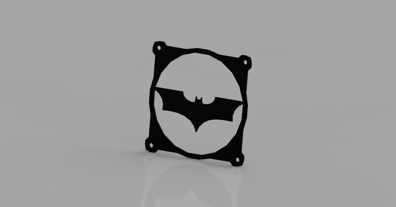 DC heroes fans cover - PC case fan grill - Justice League symbol 3D print model_2