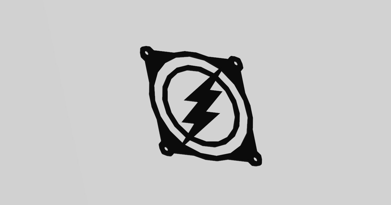 DC heroes fans cover - PC case fan grill - Justice League symbol 3D print model_5