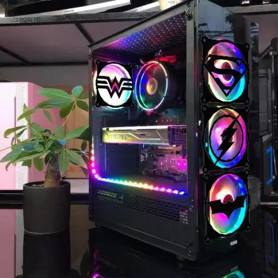 DC heroes fans cover - PC case fan grill - Justice League symbol 3D print model_0