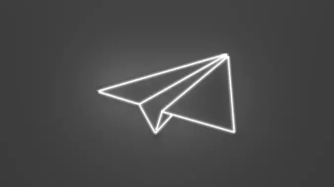 Paper Plane - Neon Sign