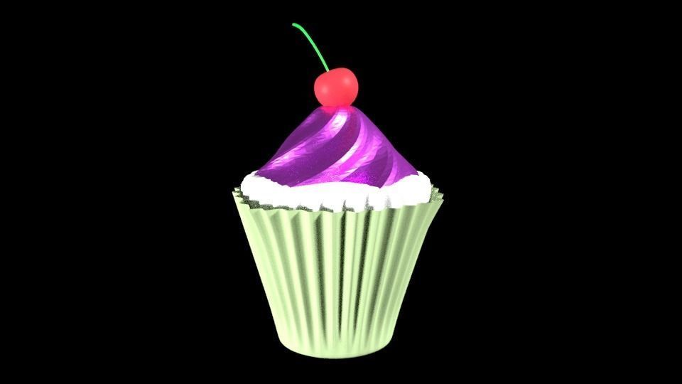 Cup Cake 3D model_3