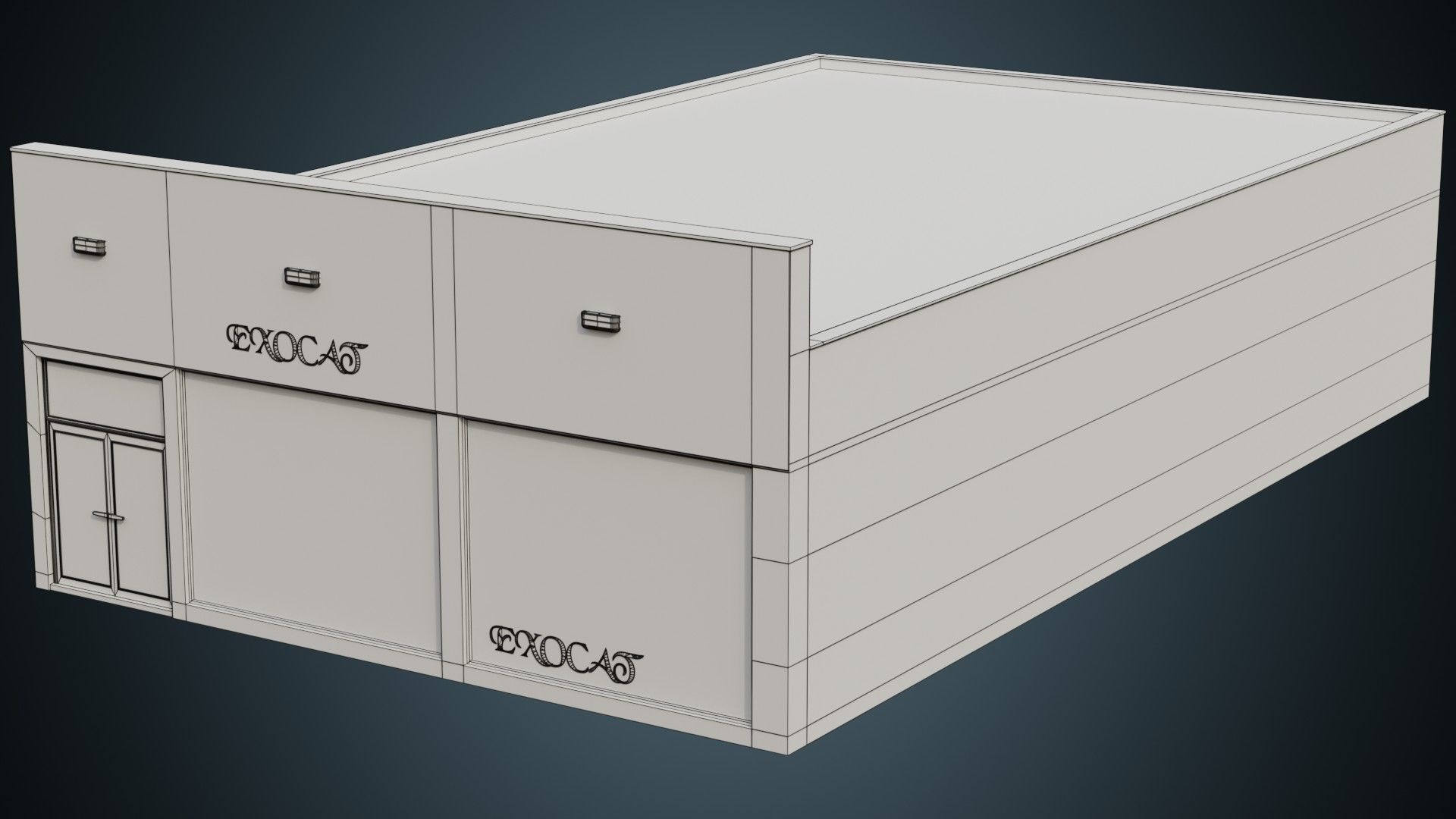 Building 16 Low-poly 3D model_7