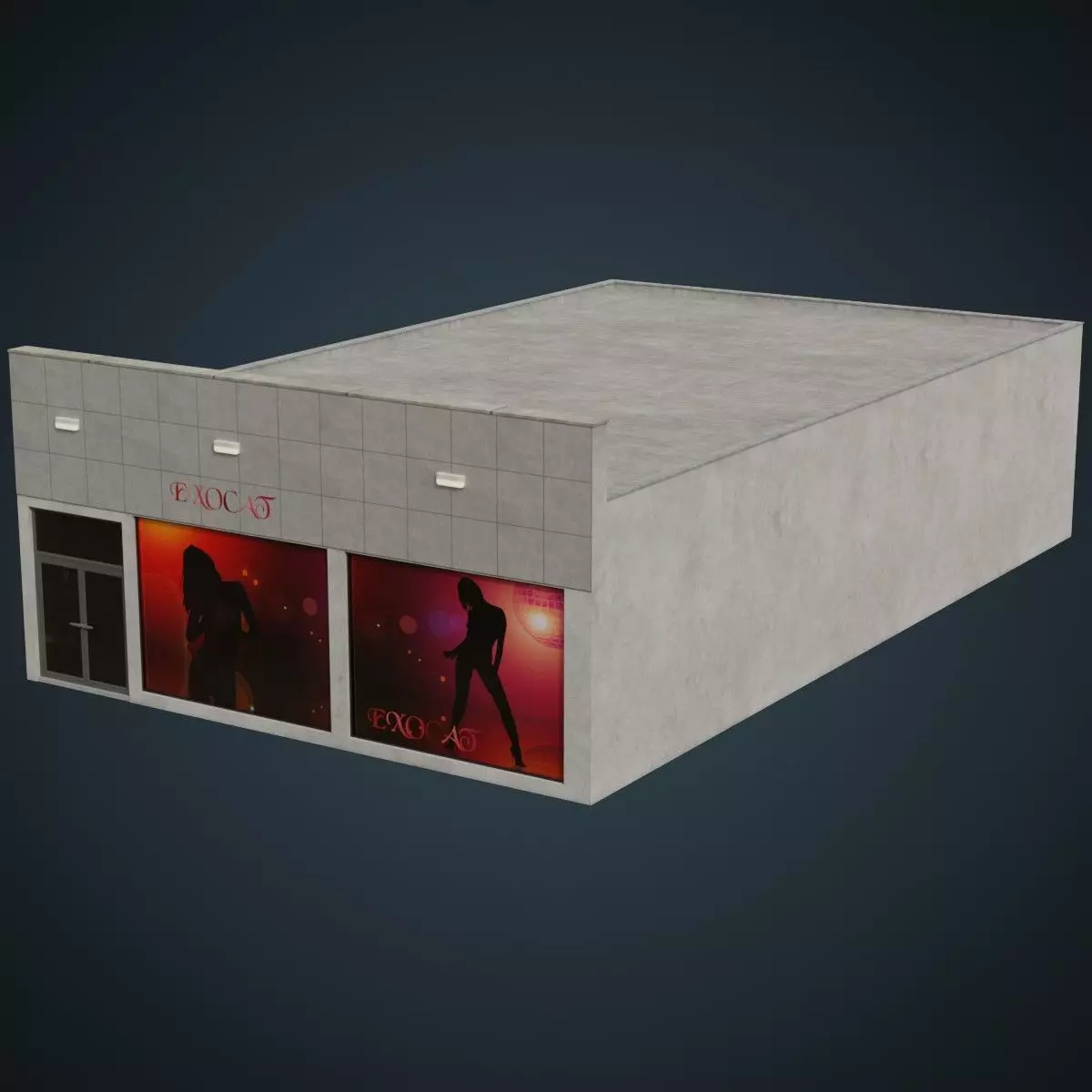 Building 16 Low-poly 3D model_0