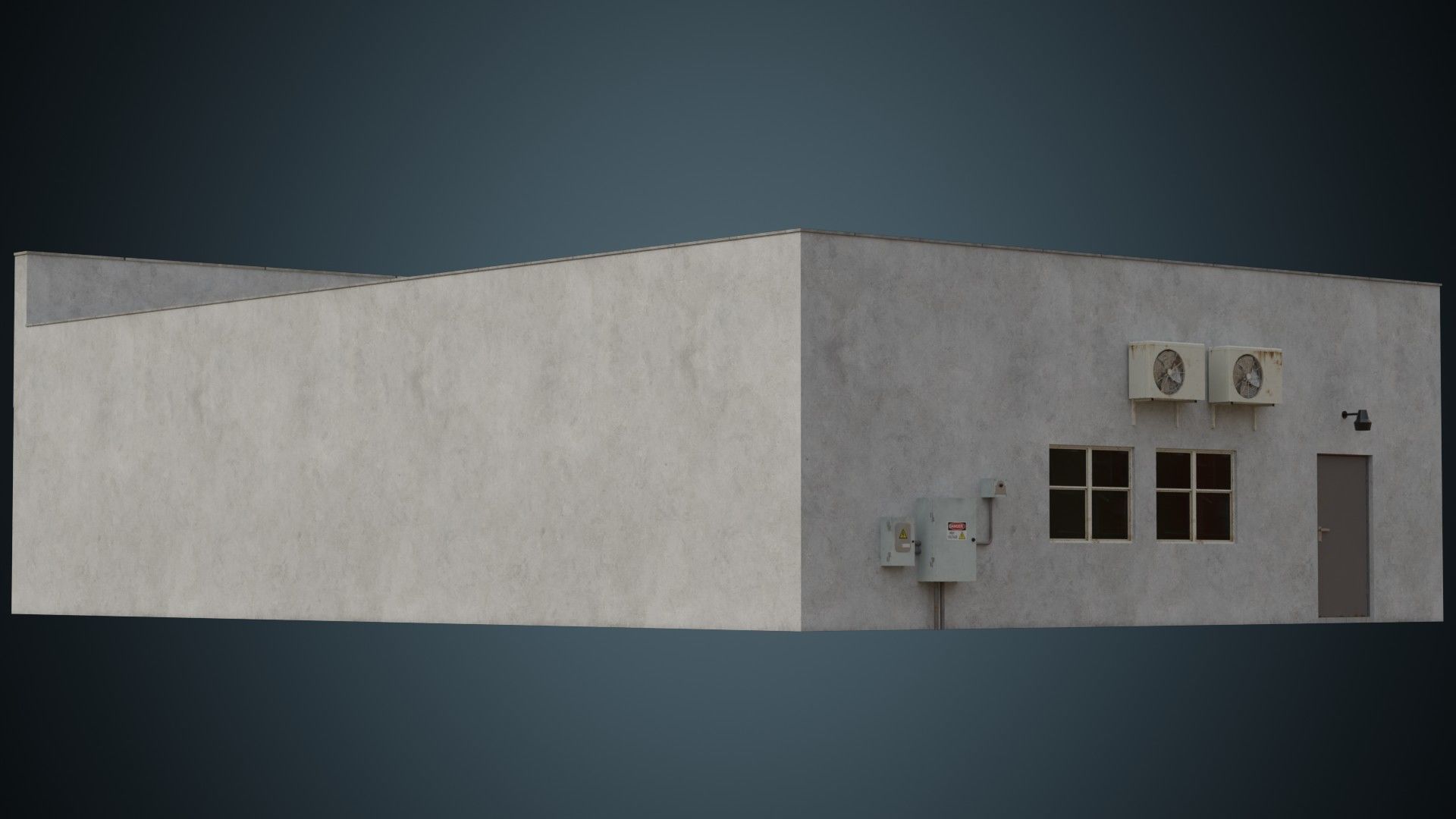 Building 16 Low-poly 3D model_4