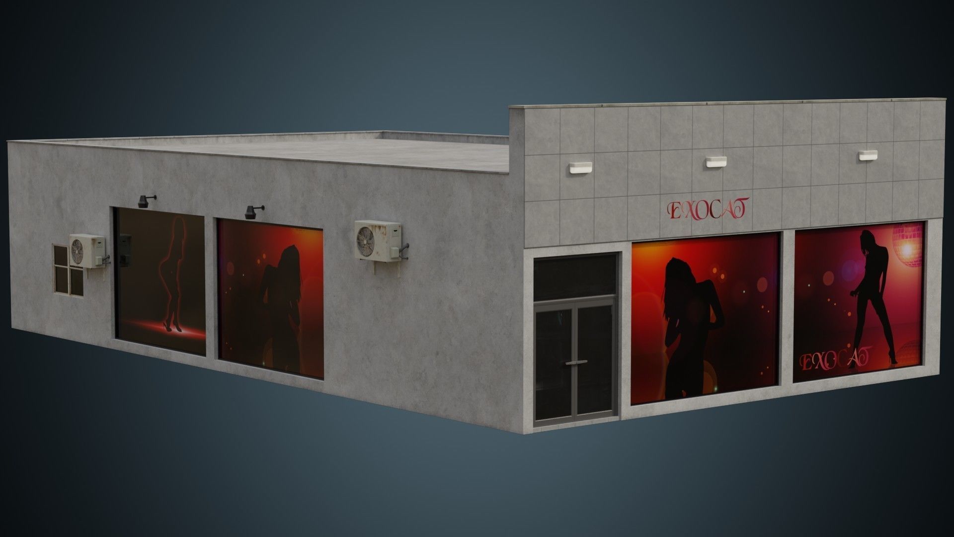 Building 16 Low-poly 3D model_2