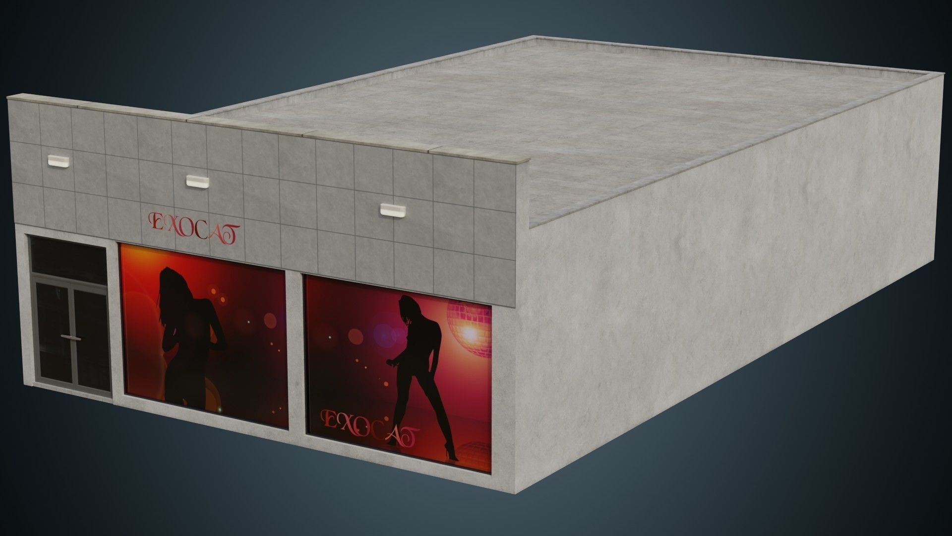 Building 16 Low-poly 3D model_1