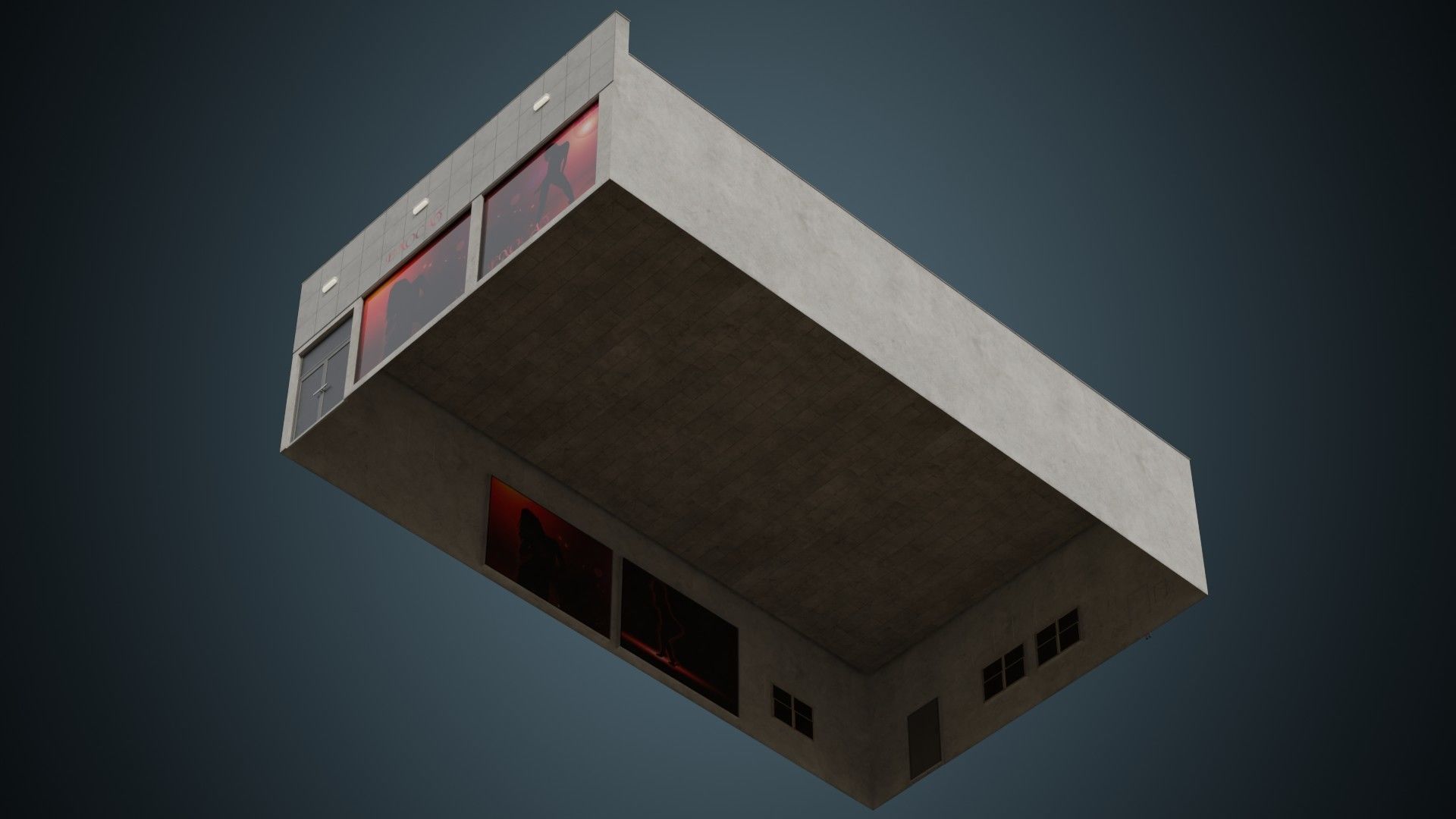 Building 16 Low-poly 3D model_5