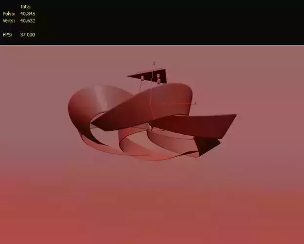 Hubbardton Forge Flux 39  Soft Gold LED Pendant Light