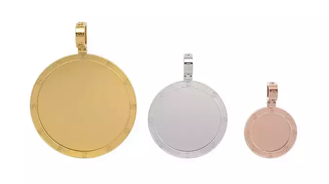 Picture pendant 1-2 inch N 52 3D print model