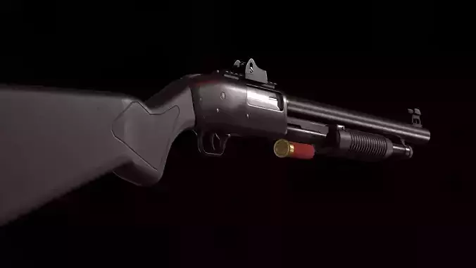 Shotgun M590 low poly