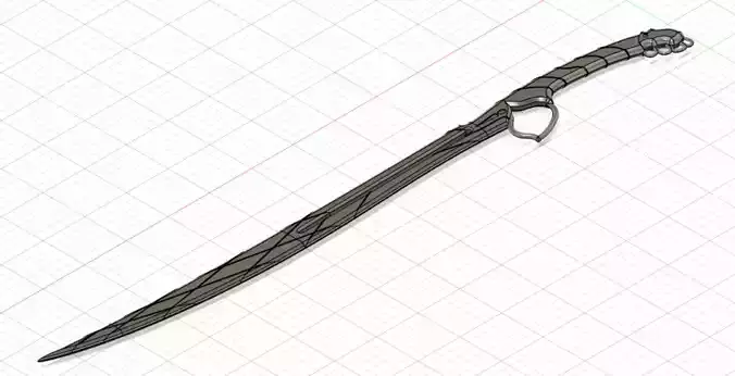 Warframe Pangolin sword 3D print model