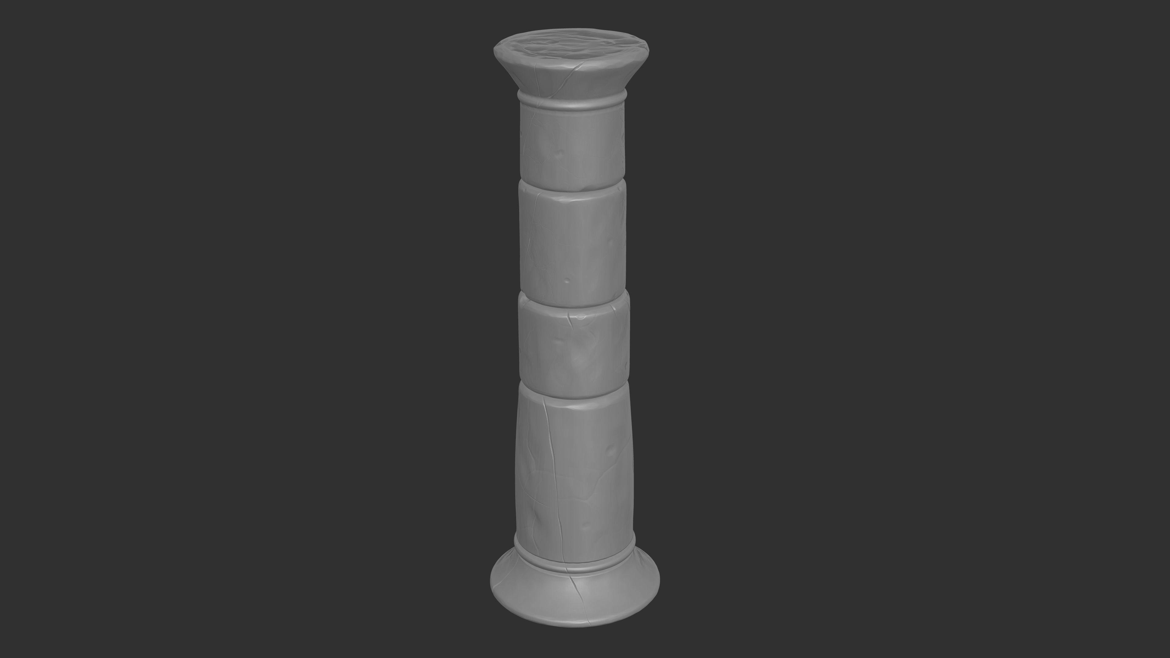 Stylized Set pole Low-poly 3D model_8