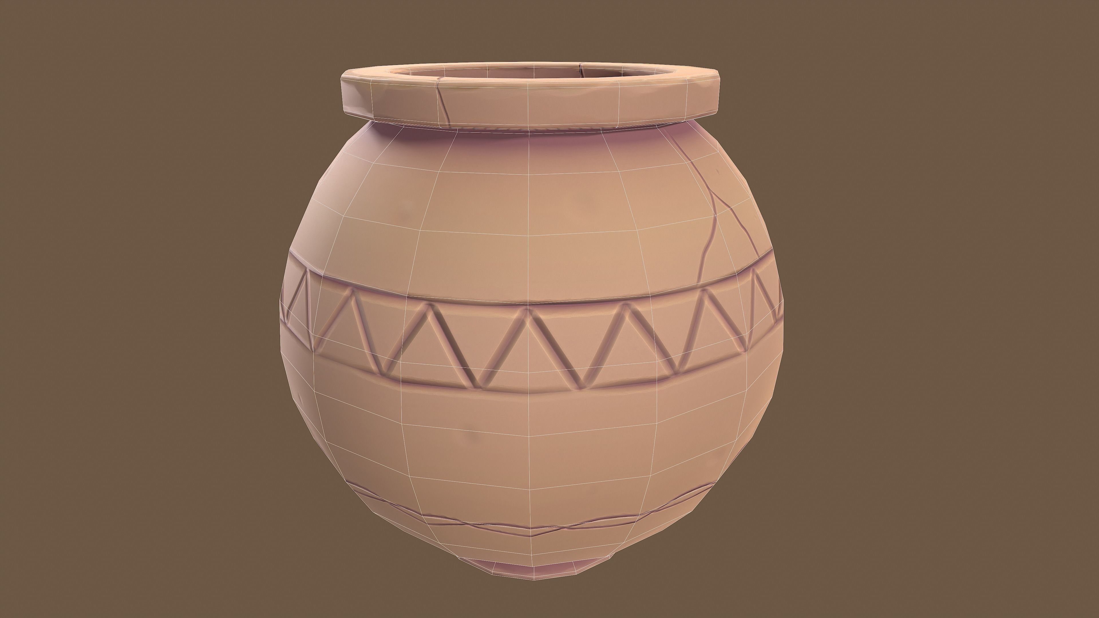 Stylized Set pole Low-poly 3D model_12