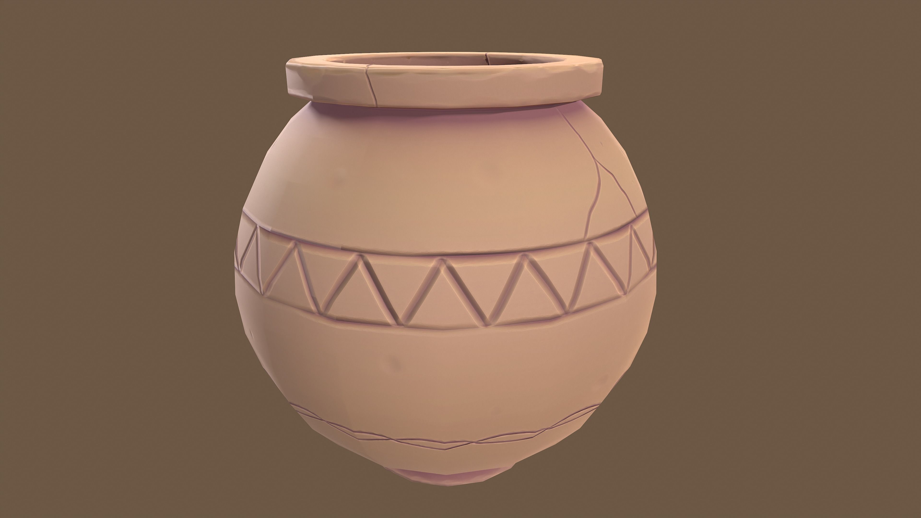 Stylized Set pole Low-poly 3D model_10