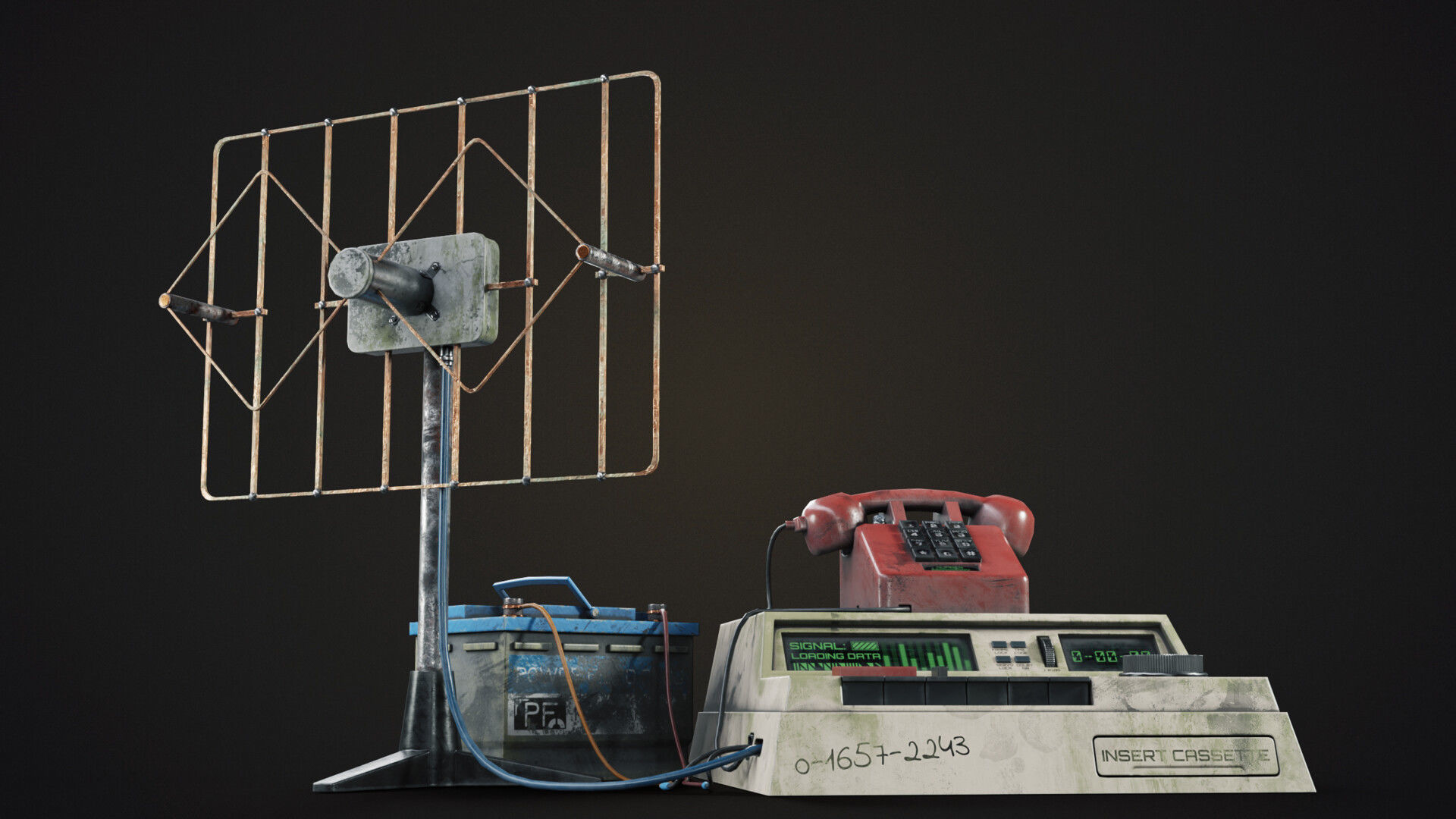 Standalone Phone Low-poly 3D model_6