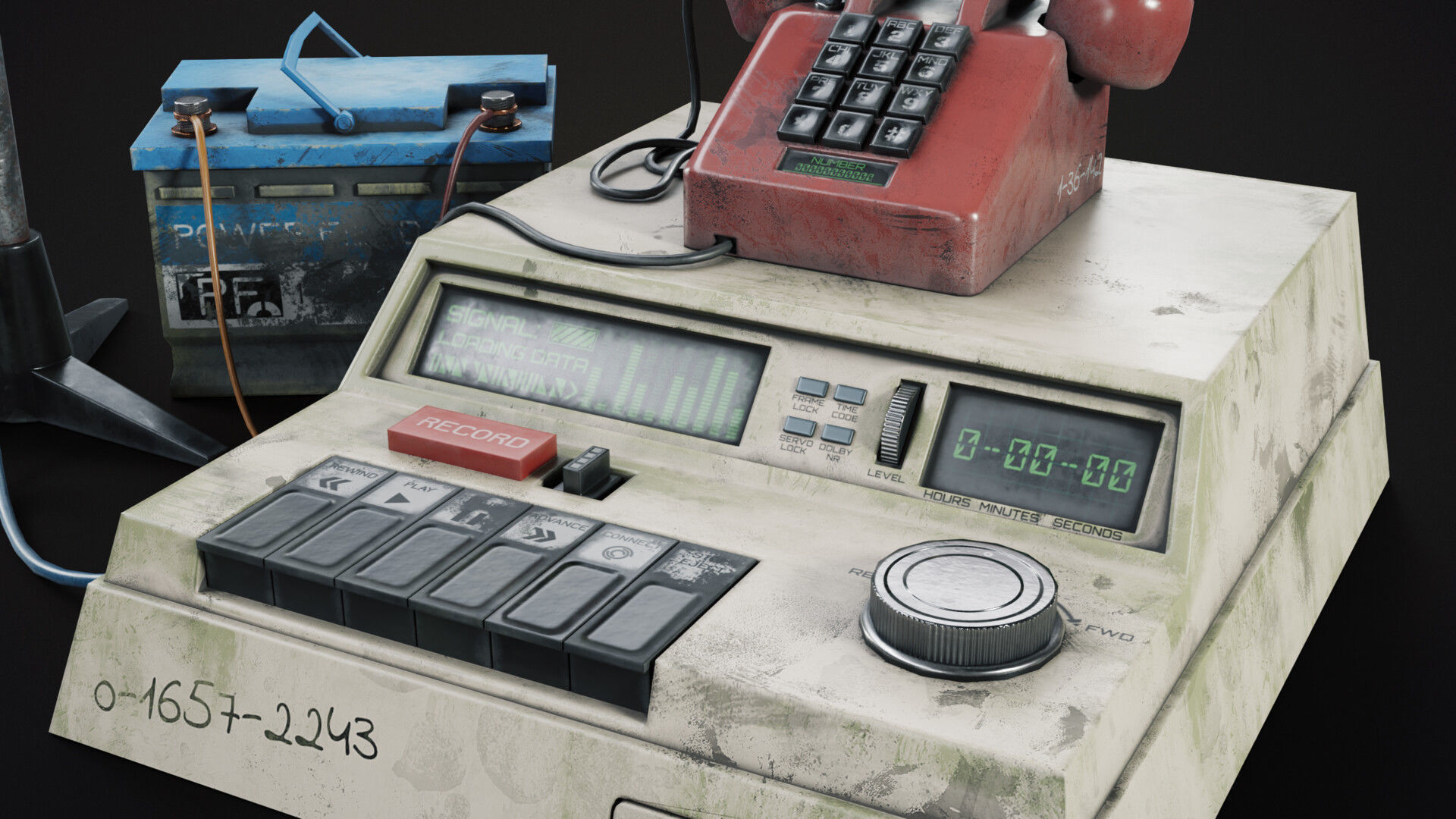 Standalone Phone Low-poly 3D model_2