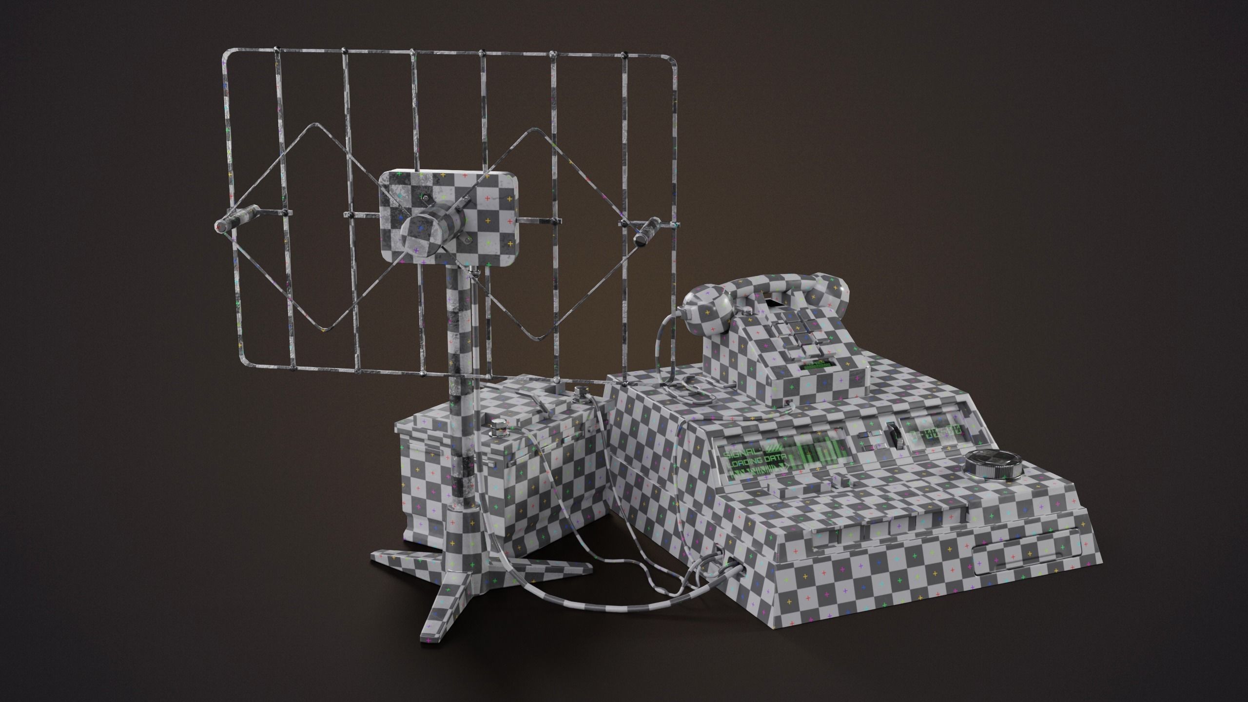 Standalone Phone Low-poly 3D model_11