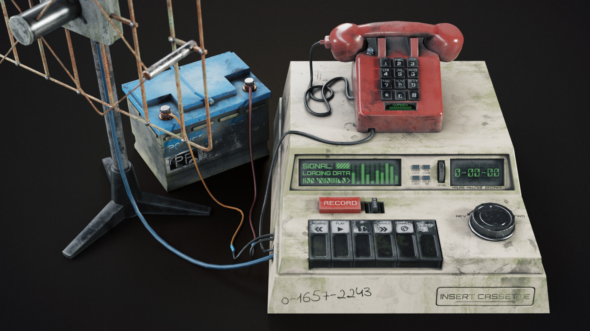 Standalone Phone Low-poly 3D model_3