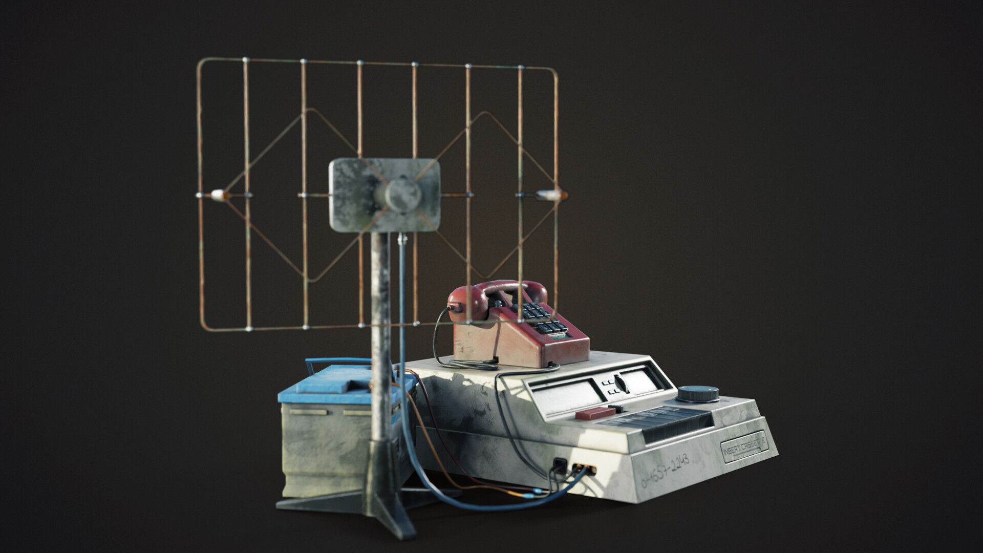 Standalone Phone Low-poly 3D model_5