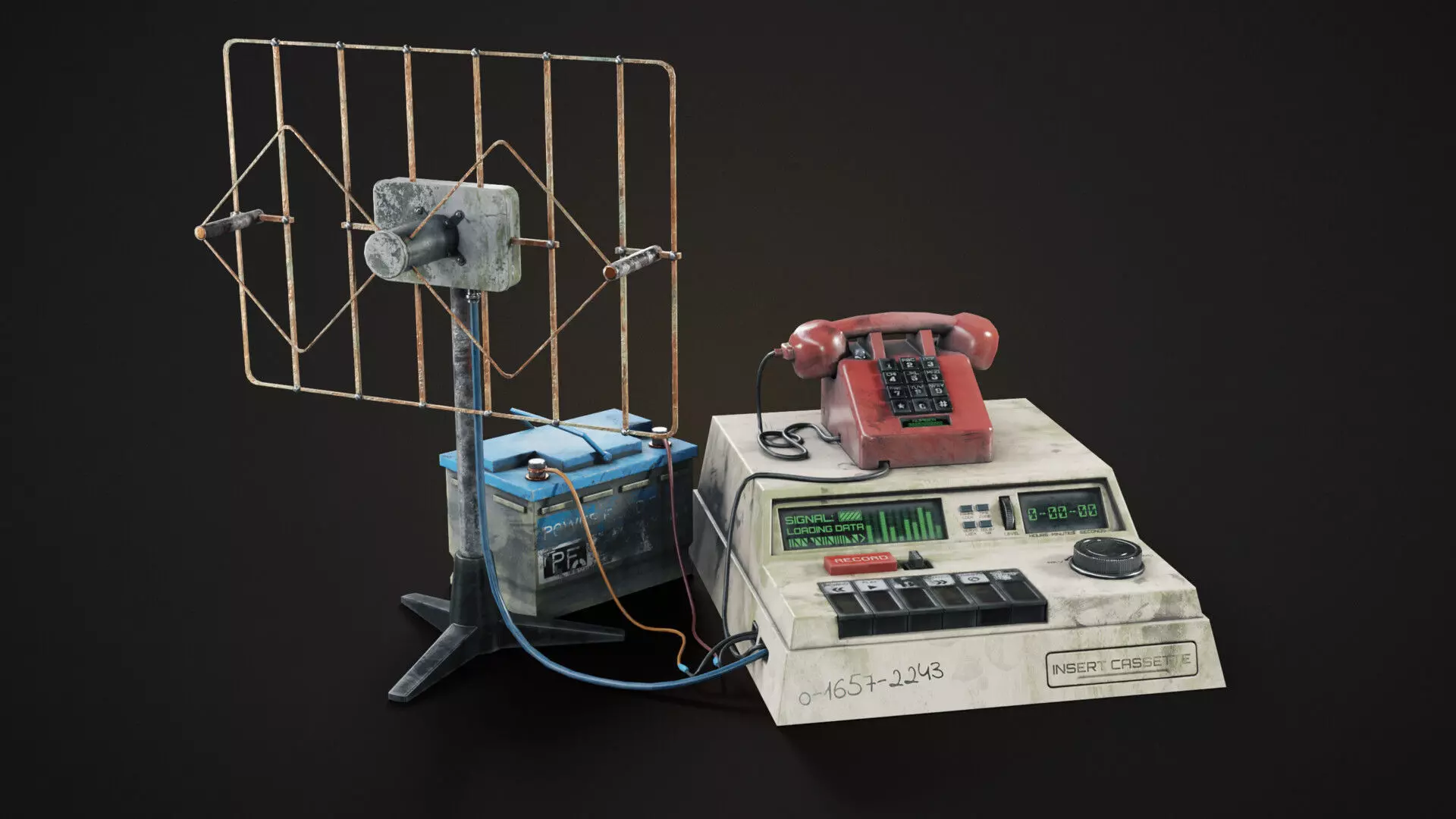 Standalone Phone Low-poly 3D model_0