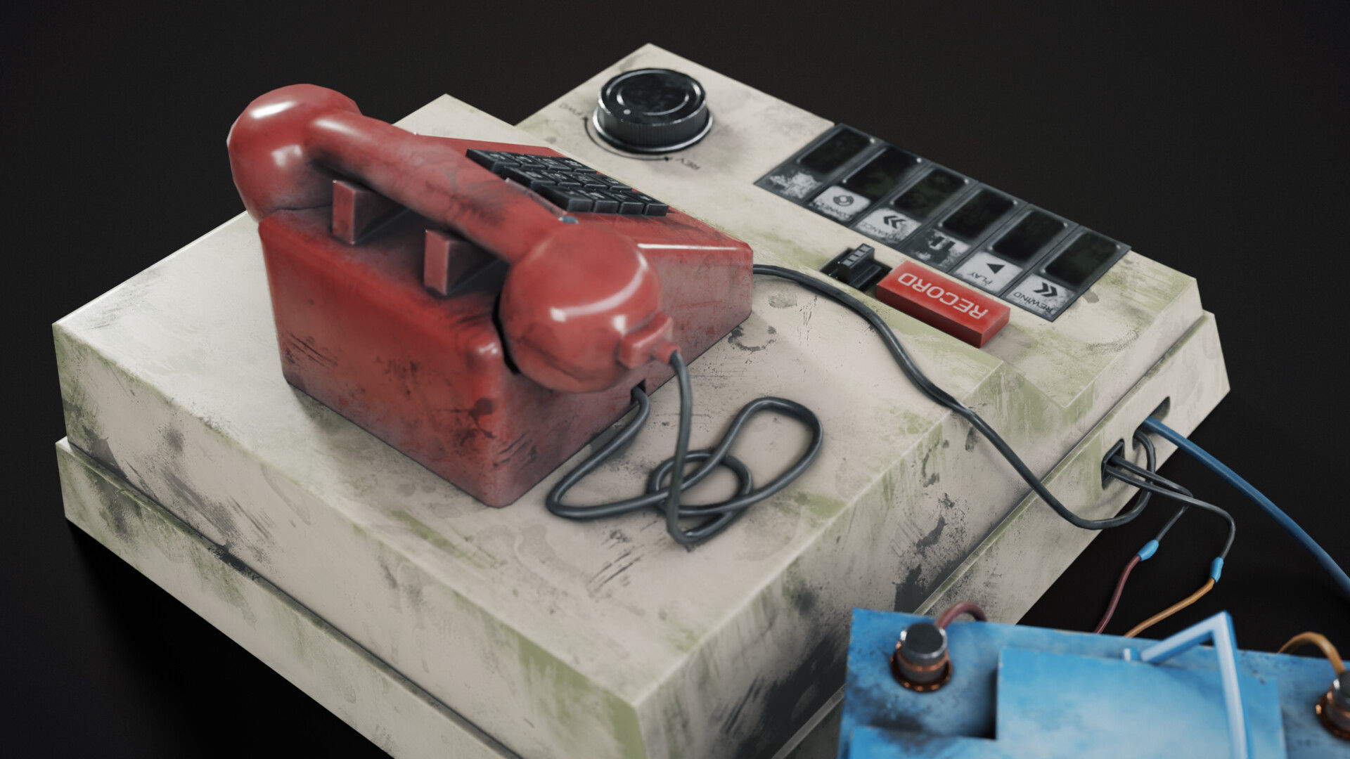 Standalone Phone Low-poly 3D model_9