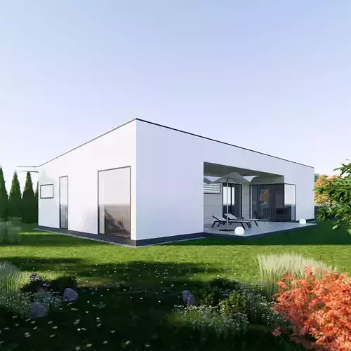 Family House 7 - Created with fully parametric Revit Families