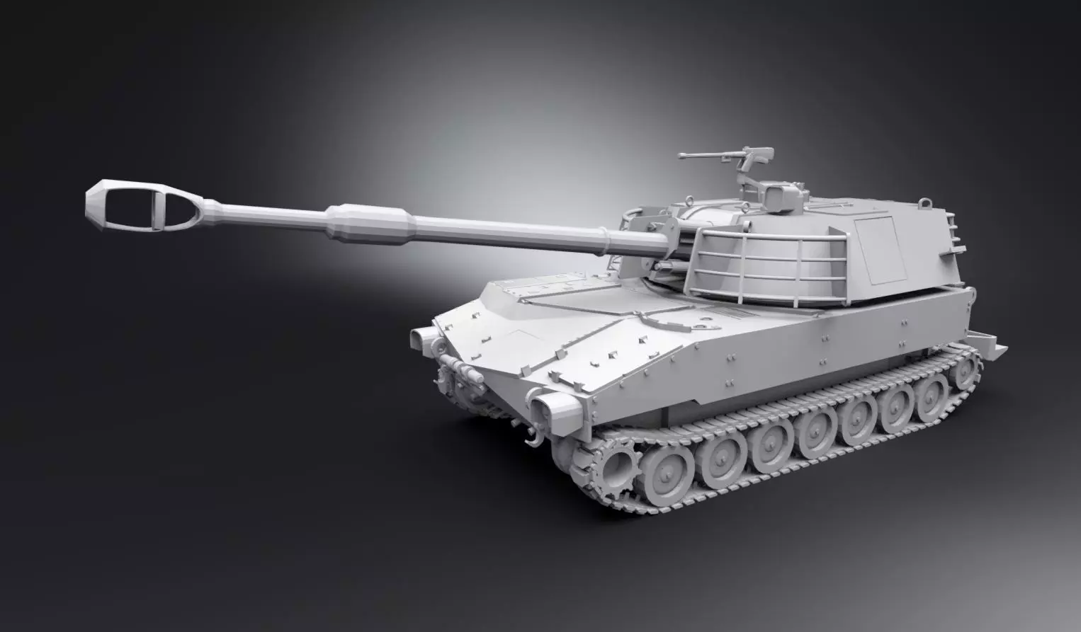 M109 Paladin Scale model 3D print model_0