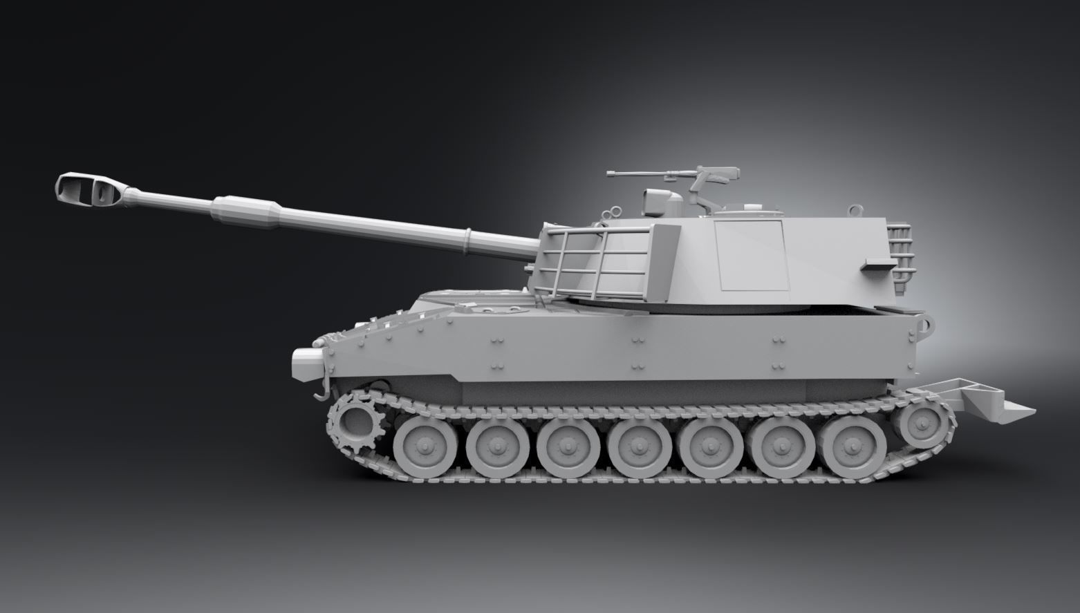 M109 Paladin Scale model 3D print model_1