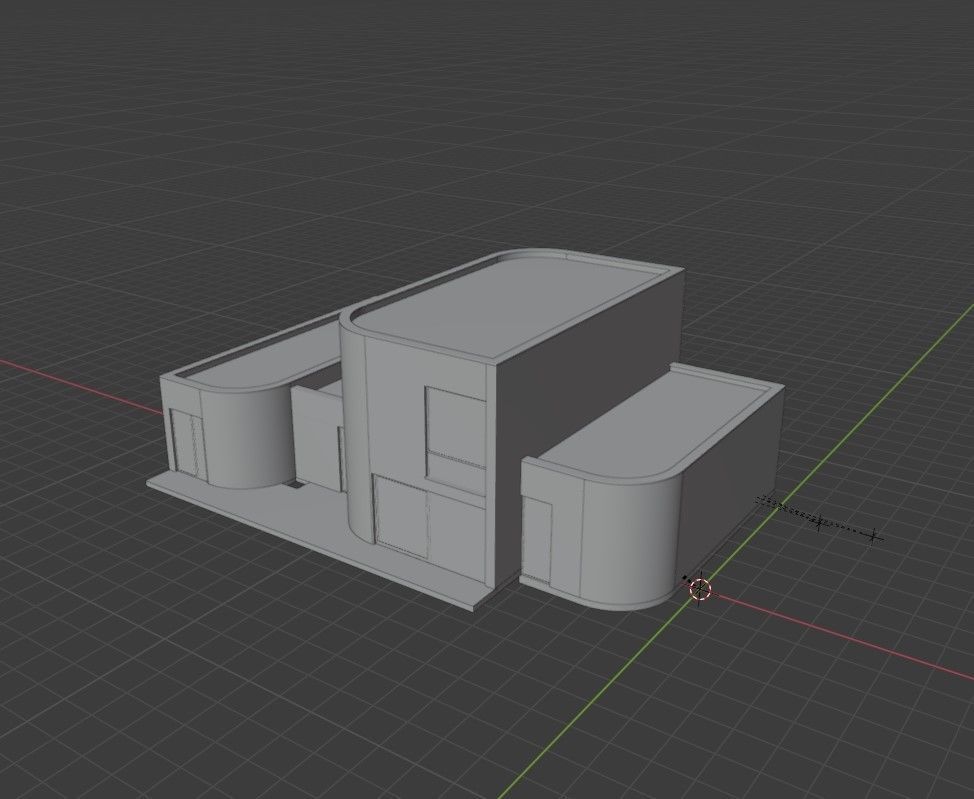 Family House 8 - Created with fully parametric Revit Families Low-poly 3D model_8