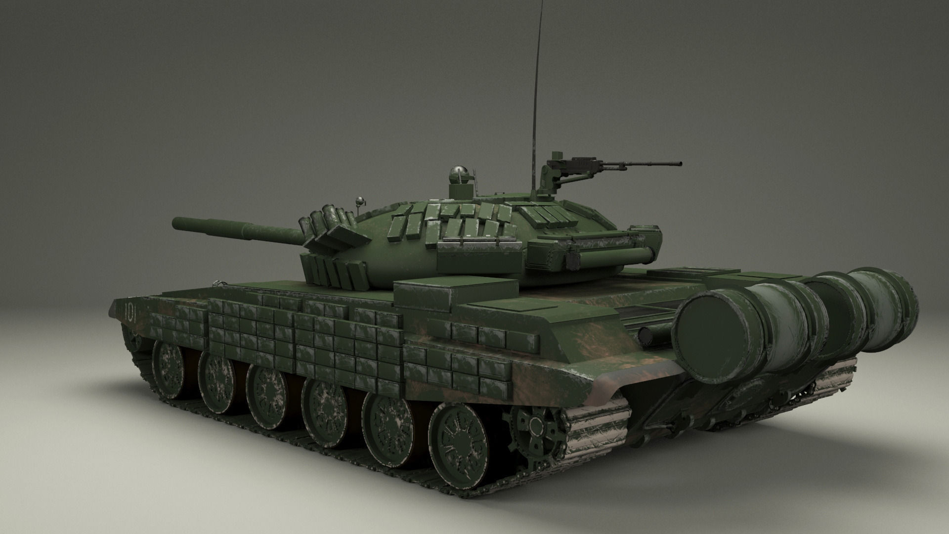 T-72 Russian  Tank 3D model_6