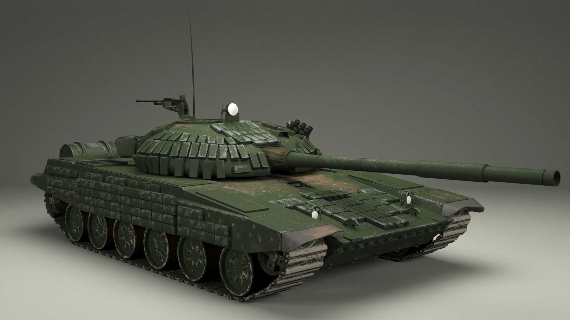 T-72 Russian  Tank 3D model_7