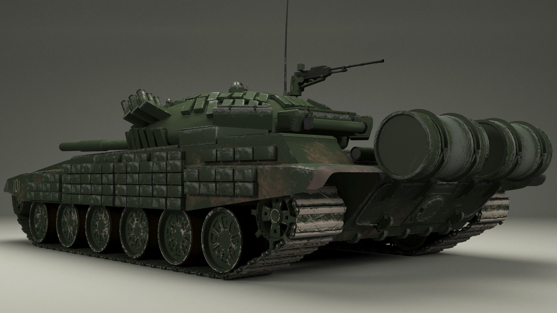 T-72 Russian  Tank 3D model_5