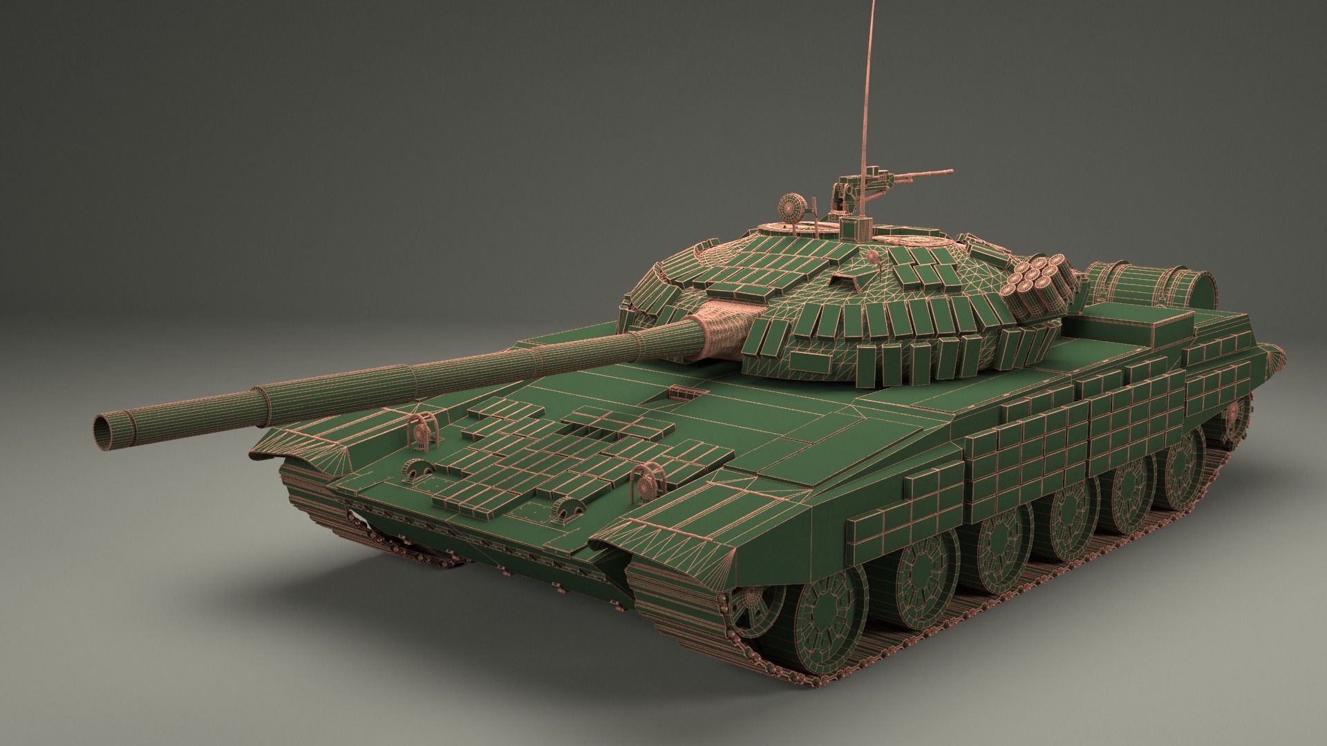 T-72 Russian  Tank 3D model_12