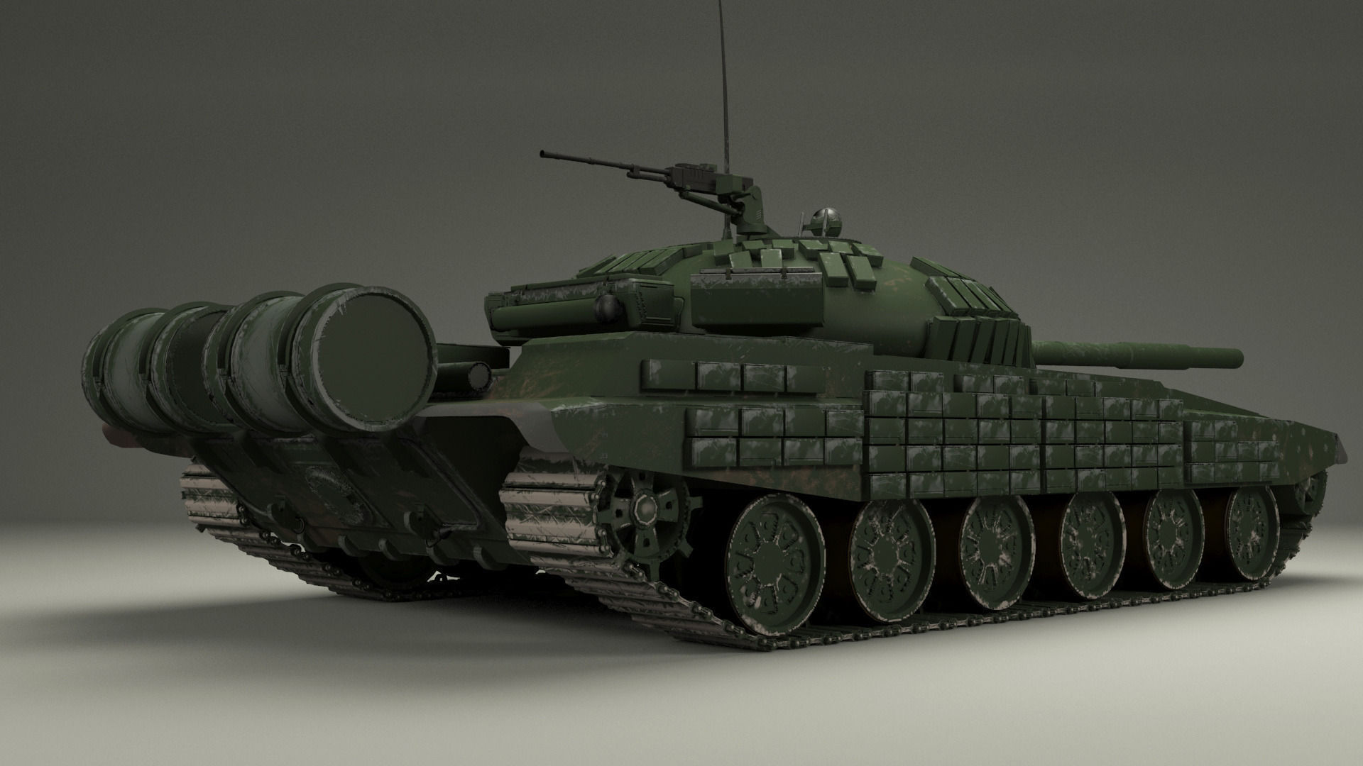 T-72 Russian  Tank 3D model_3