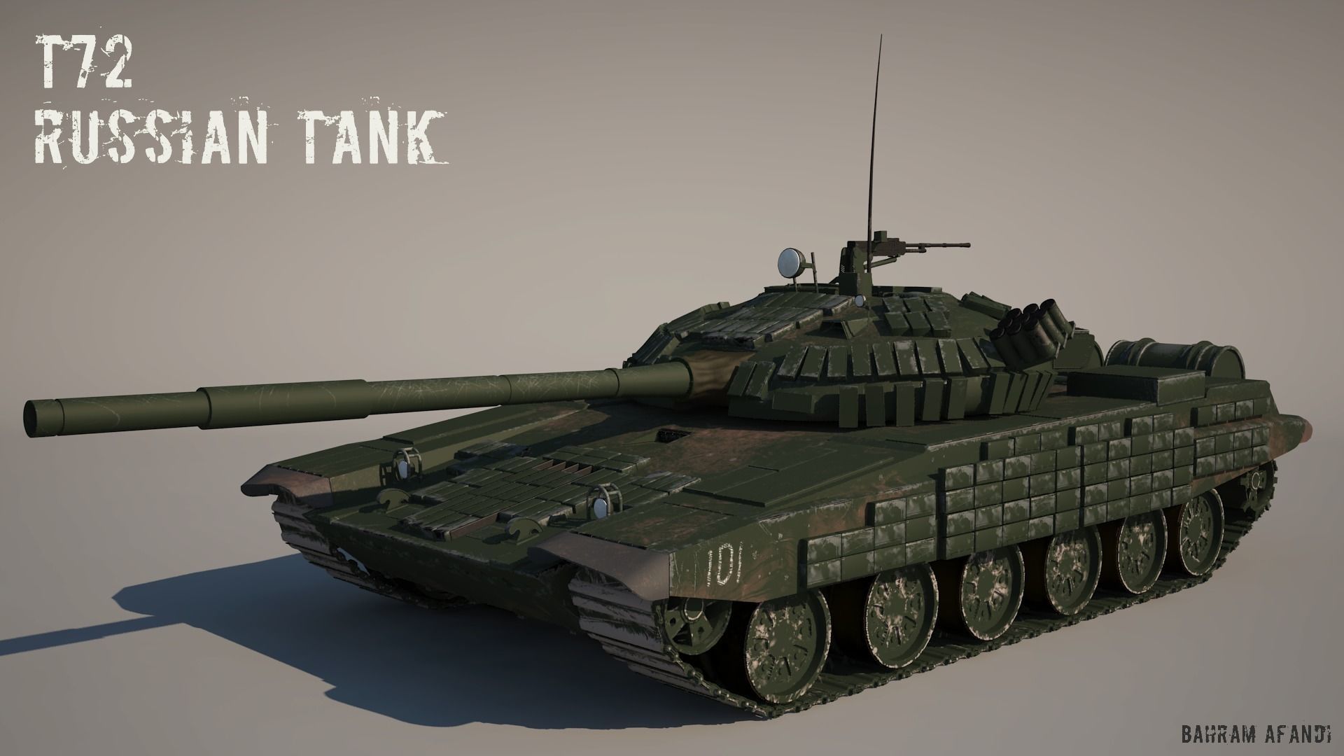 T-72 Russian  Tank 3D model_0