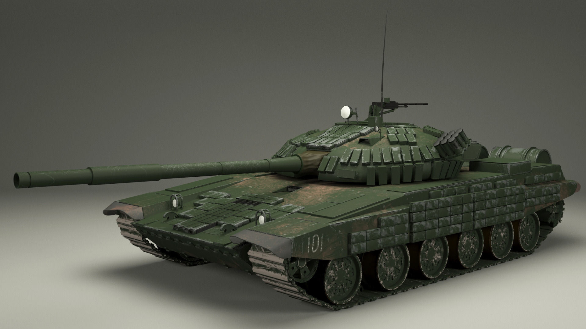 T-72 Russian  Tank 3D model_1