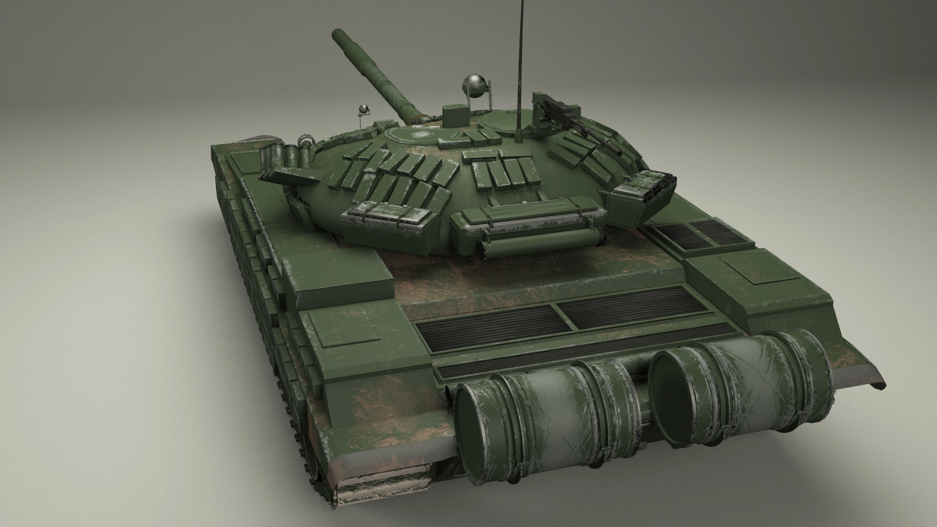 T-72 Russian  Tank 3D model_9