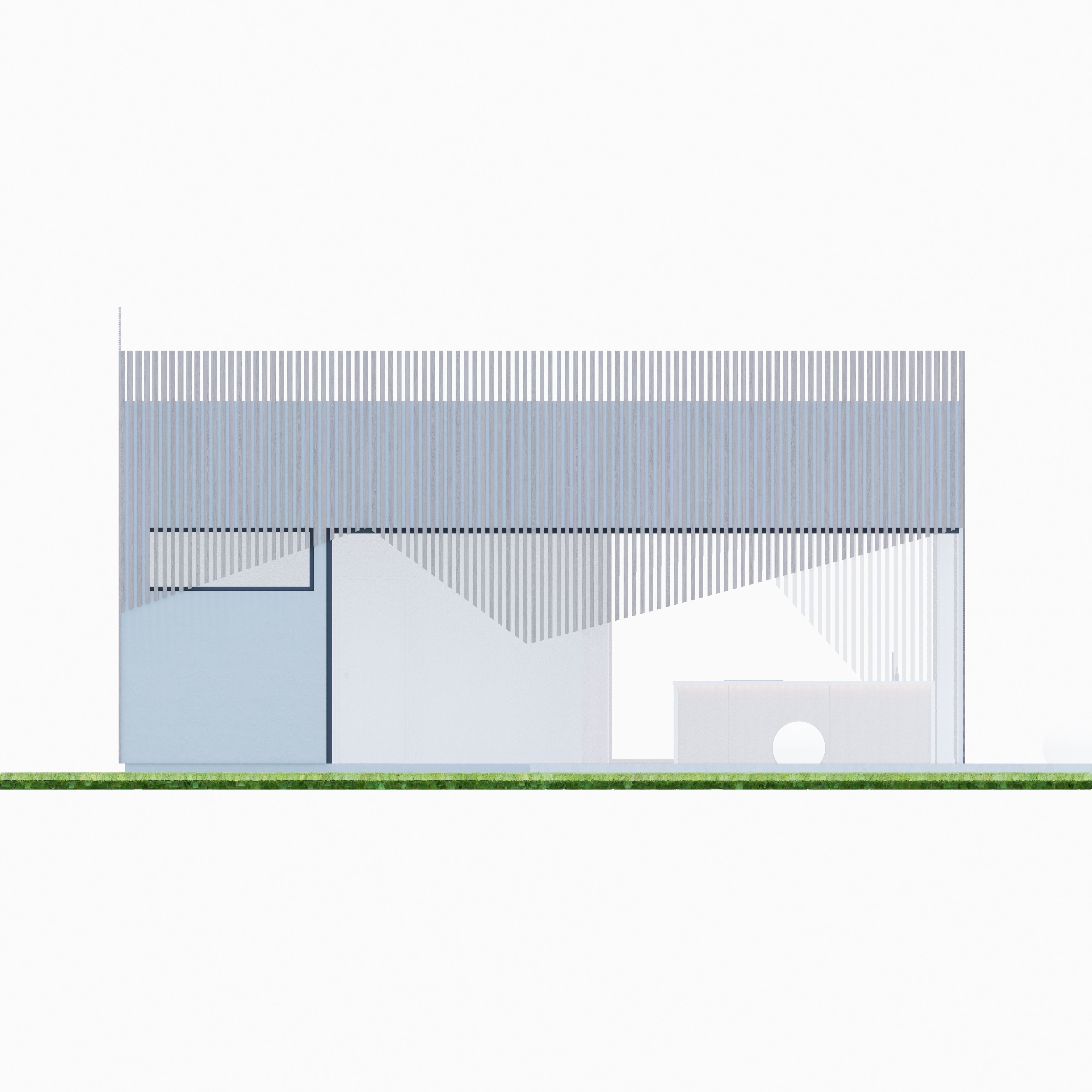 Family House 11 - Created with fully parametric Revit Families Low-poly 3D model_4