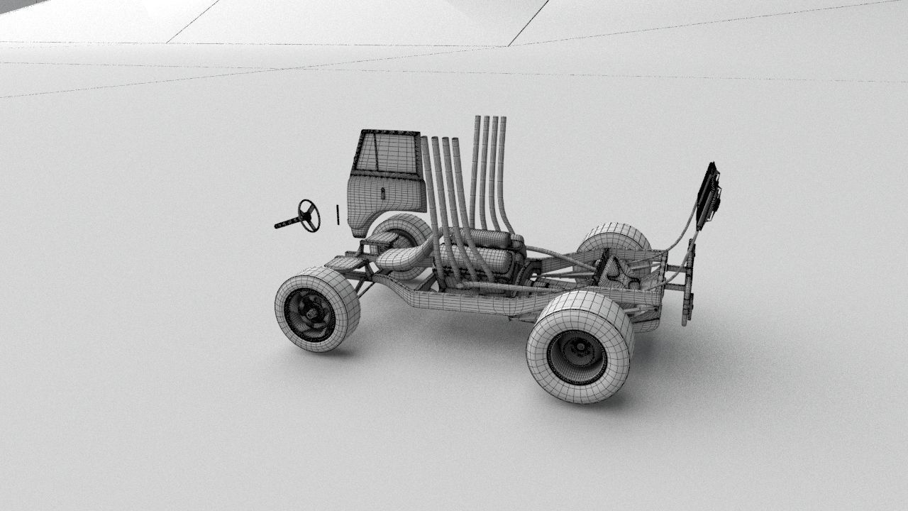 cyber punck car UAZ cyberTruck 3D model_39