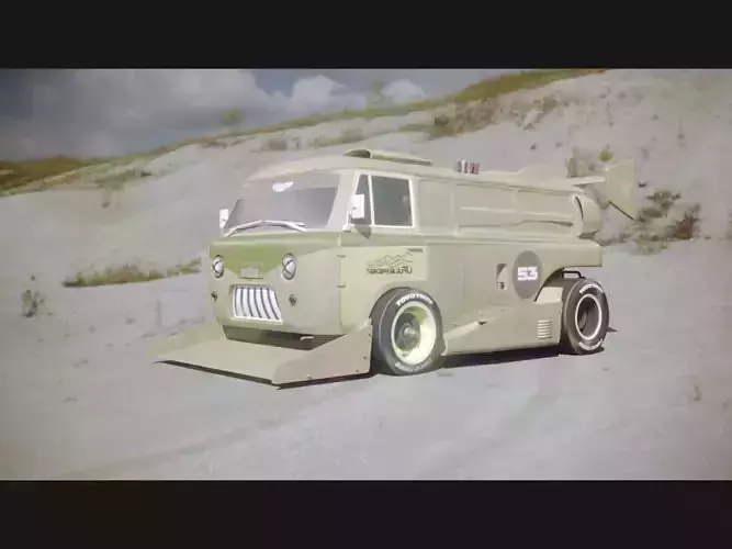 cyber punck car UAZ cyberTruck 3D model cyber punck car UAZ cyberTruck 3D model