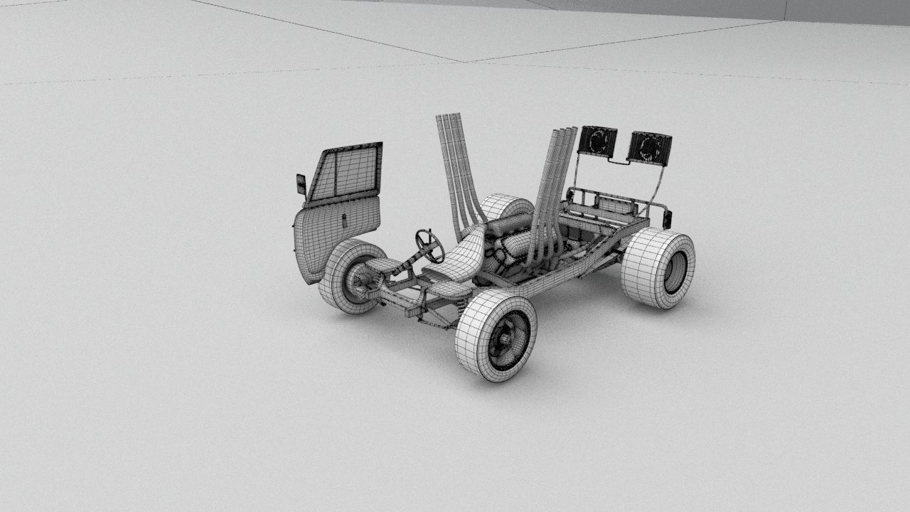 cyber punck car UAZ cyberTruck 3D model_36